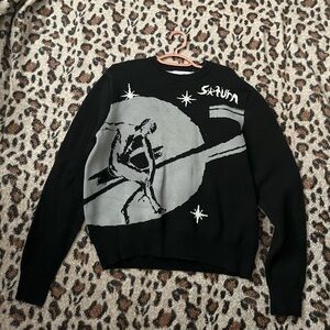 Crop long sleeve sick designs on it